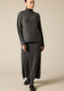 Sonya Hopkins Pure Cashmere Frankie Relaxed Turtleneck in Charcoal Marle Grey