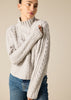 Cashmere Lauren Cable knit in Pale Marle Grey - sonyahopkins.com