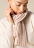 Sonya Hopkins pure cashmere rib scarf in bisque