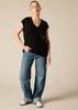 Sonya Hopkins 100% cashmere luxe vest in black