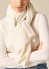 Sonya Hopkins pure cashmere scarf in winter white