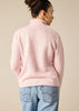 Pure cashmere boxy relaxed funnel neck knit in prettiest pink - sonyahopkins.com