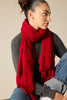 Sonya Hopkins 100% Pure Cashmere scarf in garnet red