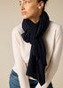 Sonya Hopkins 100% Pure Cashmere scarf in dark ink