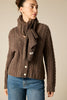 Sonya Hopkins 100% Pure Cashmere scarf in woodland marle brown