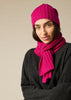 Sonya Hopkins pure cashmere rib scarf in magenta