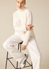 Pure cashmere boxy relaxed funnel neck knit in the winter white - sonyahopkins.com