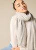 100% Pure Cashmere scarf in pale marle grey - sonyahopkinscom