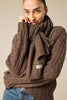 Sonya Hopkins 100% Pure Cashmere scarf in woodland marle brown