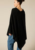 Sonya Hopkins 100% pure cashmere large poncho in black