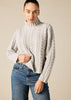 Cashmere Lauren Cable knit in Pale Marle Grey - sonyahopkins.com