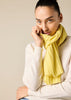 Sonya Hopkins pure cashmere rib scarf in limoncello