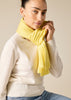 Sonya Hopkins pure cashmere rib scarf in limoncello