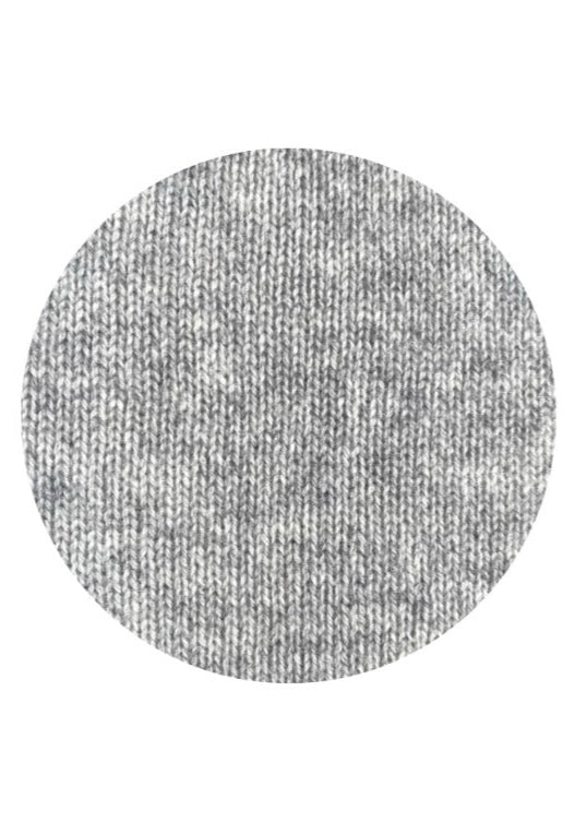 Sonya Hopkins home collection pure cashmere knitted bed blanket in pale marle grey