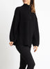 Sonya Hopkins 100% cashmere zip rib knit in black