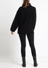Sonya Hopkins 100% cashmere zip rib knit in black