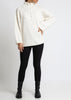 Sonya Hopkins 100% cashmere zip rib knit in winter white