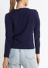 Sonya Hopkins 95% cotton 5% cashmere Superfine v-neck cardigan in royal blue