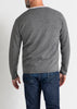 Sonya Hopkins Sydney 100% pure cashmere v-neck knit in charcoal grey marle